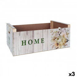 Caja de Almacenaje Confortime Sweet Home Multicolor Madera Flores 58 x 39 x...