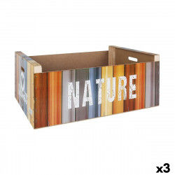Boîte de rangement Confortime Nature Bois Multicouleur 58 x 39 x 21 cm (3...