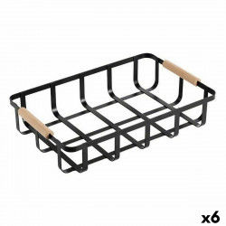 Multi-purpose basket Confortime Black 36 x 24,3 x 8 cm (6 Units)