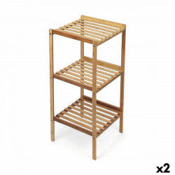 Shelves Confortime Natural Bamboo 35 x 35 x 76,2 cm (2 Units)