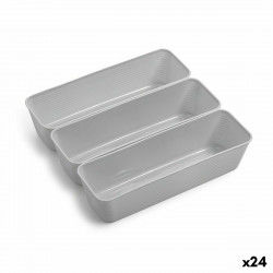 Basket set Dem Multi-use Plastic (3 Pieces) (24 Units)
