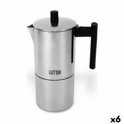 Italian Coffee Pot Quttin Stainless steel 4 Cups (6 Units)