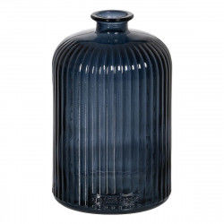 Vase Blue recycled glass 15 x 15 x 23 cm