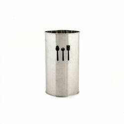 Cutlery Organiser DKD Home Decor Silver Stainless steel Plastic 10 x 10 x 18 cm