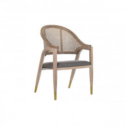 Dining Chair DKD Home Decor Natural Dark grey 59 x 55 x 88 cm