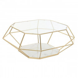 Centre Table DKD Home Decor Glamour Golden Metal Crystal 100 x 100 x 41 cm