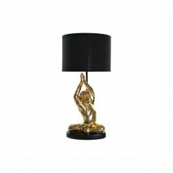 Lampe de bureau DKD Home Decor Noir Doré Polyester Résine Singe (25 x 25 x 48...