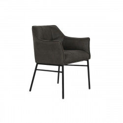Chair DKD Home Decor Black Dark brown Dark grey 60 x 60 x 84 cm