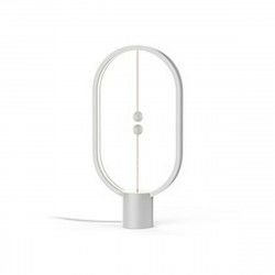 Lámpara de mesa Allocacoc Heng Balance Ellipse Blanco Blanco Cálido Plástico...