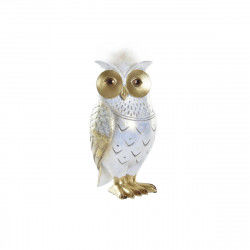 Decorative Figure DKD Home Decor White Golden Owl 9 x 9 x 17 cm