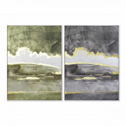 Painting DKD Home Decor 103,5 x 4,5 x 144 cm Abstract Modern (2 Units)