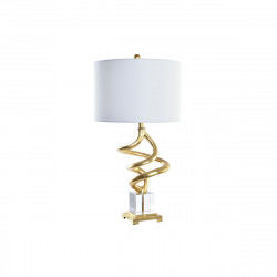 Desk lamp DKD Home Decor White Golden Resin Crystal 50 W 220 V 38 x 38 x 75 cm