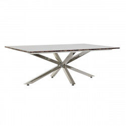 Table Basse DKD Home Decor Argenté Marbre Acier Plastique 130 x 80 x 45 cm