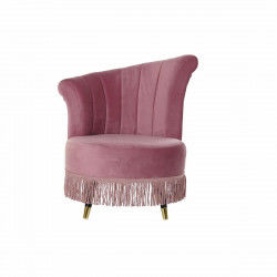 Armchair DKD Home Decor Pink Metal Sponge MDF Wood 77 x 63 x 85 cm