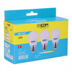 Lot de 3 ampoules LED EDM G 5 W E27 400 lm Ø 4,5 x 8 cm (6400 K)