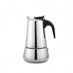 Italian Coffee Pot Feel Maestro MR-1660-4 Black Silver Stainless steel 18/10...
