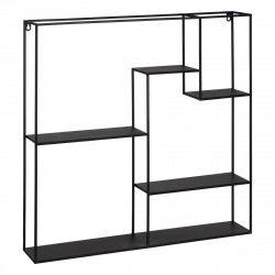 Shelves 70 x 13 x 70 cm Black Metal