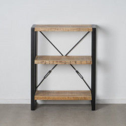 Shelves MANGO 90 x 45 x 120 cm Natural Black Wood Iron