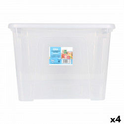 Boîte de rangement avec couvercle Dem Kira Plastique Transparent 32 L 42 x 36...