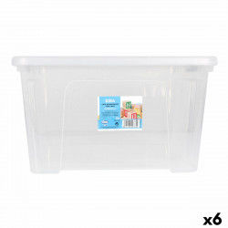 Boîte de rangement avec couvercle Dem Kira Plastique Transparent 25 L 42 x 36...