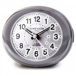 Analogue Alarm Clock Timemark Grey (9 x 9 x 5,5 cm)