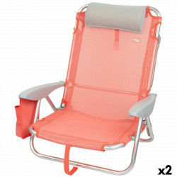 Sammenfoldelig stol med nakkestøtte Aktive Flamingo Koral 51 x 76 x 45 cm (2...