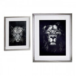 Obraz Lion - Tiger (43 x 3 x 53 cm)