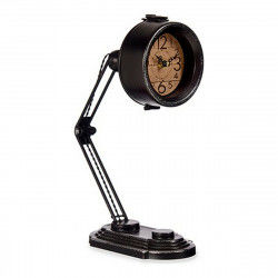 Table clock Black Beige Metal 12 x 34 x 23 cm
