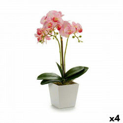 Plante décorative Orchidée 20 x 47 x 33 cm Plastique (4 Unités)