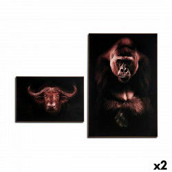 Painting Gorilla bufalo Particleboard 81,5 x 3 x 121,5 cm (2 Units)
