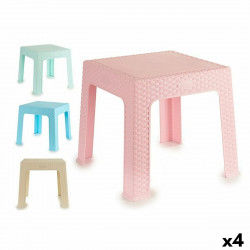 Child's Table Rattan Plastic 47 x 42 x 47 cm (4 Units)