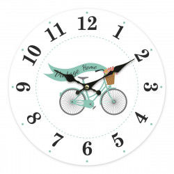 Horloge Murale Versa Bicyclette Bois 4 x 30 x 30 cm