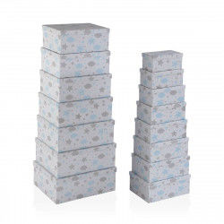 Set of Stackable Organising Boxes Versa Baby Cardboard 15 Pieces 35 x 16,5 x...