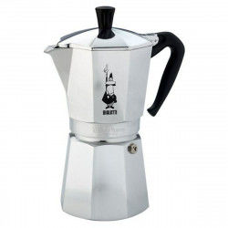 Italian Coffee Pot Bialetti Moka Express Silver Aluminium 12 Cups 0,75 L
