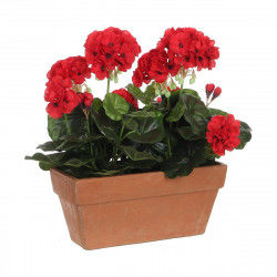 Dekorativ plante Mica Decorations Keramik Rød PVC (29 x 13 x 40 cm)
