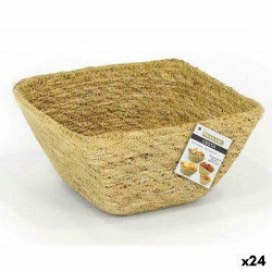 Multi-purpose basket Privilege Seagrass Squared 16 x 16 x 8 cm (24 Units)