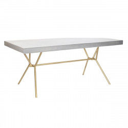 Dining Table DKD Home Decor Grey Golden White Brass Mango wood (180 x 90 x 76...