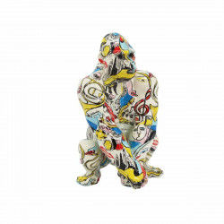 Dekorativ figur DKD Home Decor 14 x 13 x 22 cm Multifarvet Gorilla Moderne