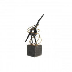Decorative Figure DKD Home Decor Black Golden Metal Resin Modern (17 x 14 x...