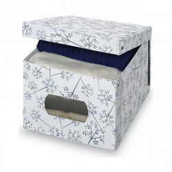 Multi-use Box Domopak Living 916050 White White/Grey Cardboard 42 x 50 x 31 cm