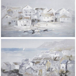 Painting DKD Home Decor City 140 x 3,5 x 70 cm 140 x 2 x 70 cm (2 Units)