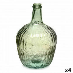 Bottiglia Righe Decorazione 17 x 29 x 17 cm Verde (4 Unità)