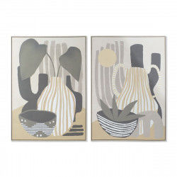 Painting DKD Home Decor 104 x 4,5 x 143,5 cm Vase Scandinavian (2 Units)