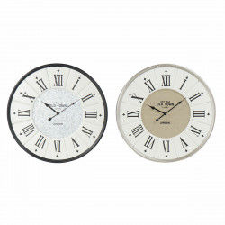 Reloj de Pared DKD Home Decor Gris Beige Hierro Madera MDF 60 x 5 x 60 cm (2...