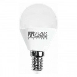 Spherical LED Light Bulb Silver Electronics E14 7W Warm light