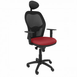 Krzesło Biurowe z Zagłówkiem Jorquera P&C ALI933C Czerwony Kasztanowy