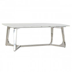 Centre Table DKD Home Decor Silver Marble Steel Plastic 127 x 70 x 43 cm