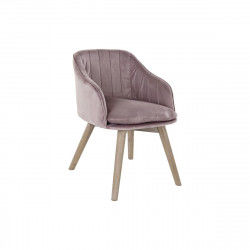 Dining Chair DKD Home Decor Pink Natural 56 x 55 x 70 cm 56 x 55 x 74 cm 56 x...
