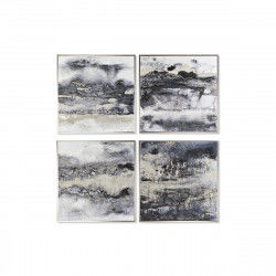 Painting DKD Home Decor 79 x 2,5 x 79 cm Abstract Modern (4 Pieces)