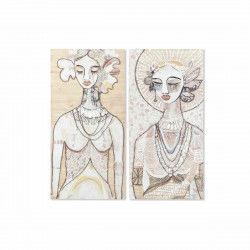 Painting DKD Home Decor 60 x 3,7 x 120 cm Lady Colonial (2 Units)